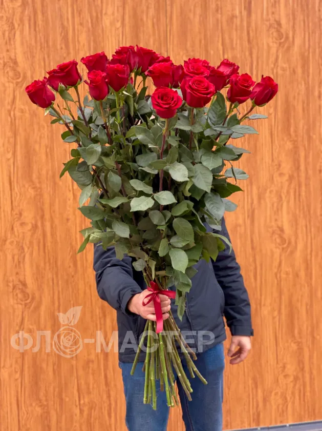 Метровая роза 25 шт (под заказ от 2-х часов, уточняйте у менеджера)
