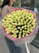 Белые розы 50 см 101шт 1
