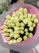 Белые розы 50см 51шт 1