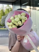 Белые розы 50см 15шт 0