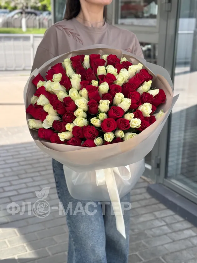 Розы микс 50см 101шт