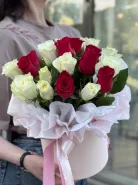 Коробка роз микс &laquo;S&raquo; 19шт 1