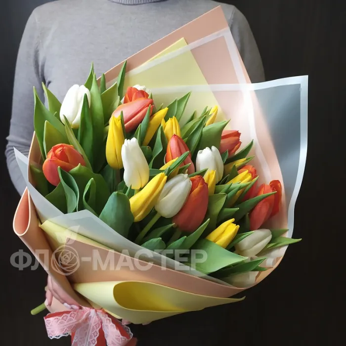 Букет &laquo;25 тюльпанов Микс&raquo;