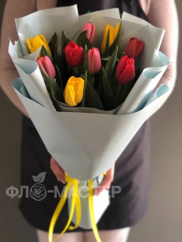 Букет &laquo;9 тюльпанов микс&raquo;