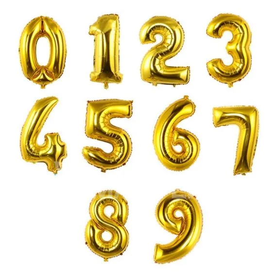 Шар золотой &laquo;Цифра&raquo;