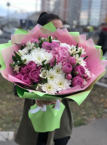 Букет «Коктейль с малиной» от интернет-магазина цветов в 