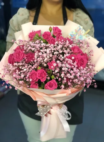 Букет «Малиновое облако» от интернет-магазина цветов в 